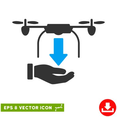 Drone el vektör Eps simgesi kaldırma