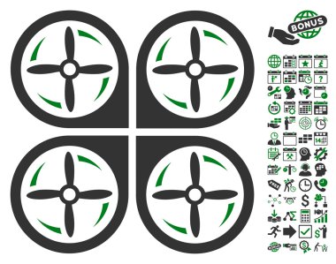 Bonus ile Quadrotor vidayı döndürme simgesi