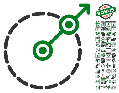 Bonus ile yuvarlak alan çıkış simgesi