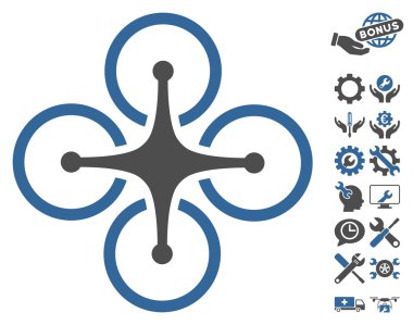 Airdrone Vector Icon With Tools Bonus