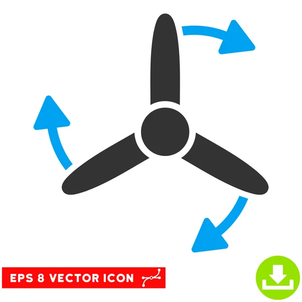 Drei-Blatt-Schraube Rotationsvektor eps Symbol — Stockvektor