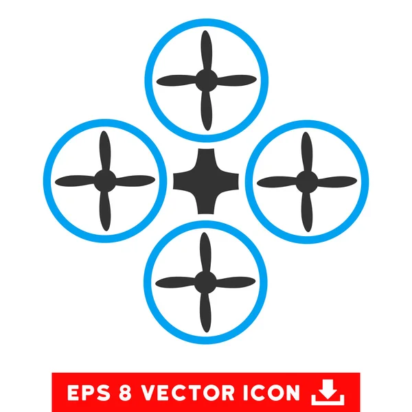 Kvadrokoptéra vektorové Eps ikona — Stockový vektor