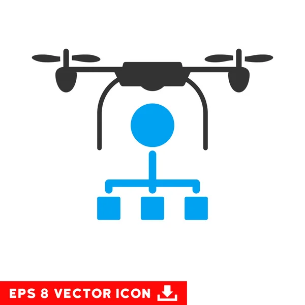 Vetor de distribuição de drones Eps Icon — Vetor de Stock