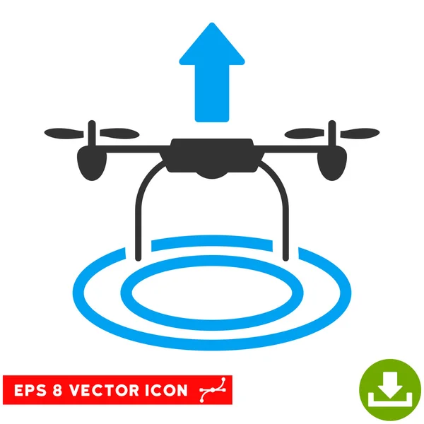 Drohnen-Vektor-eps-Symbol starten — Stockvektor