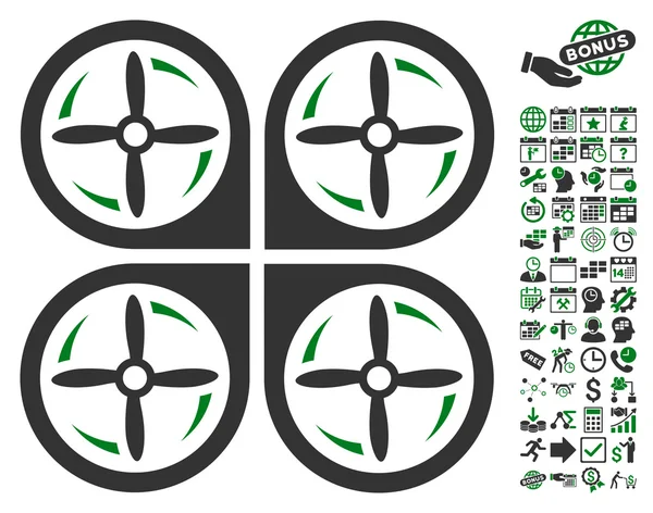 Bonus ile Quadrotor vidayı döndürme simgesi