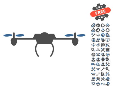 Araçlar bonus ile Drone Vektör Simgesi
