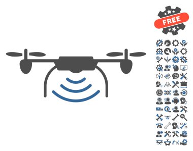 Radyo Verici Airdrone Vektör Simgesi Araçları Bonus ile