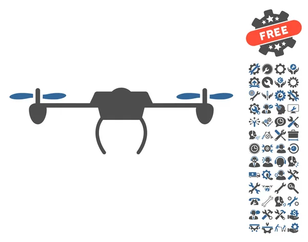 Векторная иконка дрона с бонусом — стоковый вектор