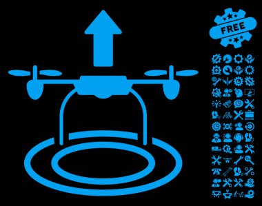Araçlar Bonusu ile Drone Vektör Simgesini Başlat