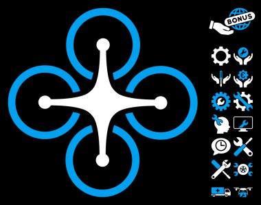 Airdrone Vector Icon With Tools Bonus