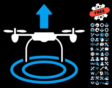 Araçlar Bonusu ile Drone Vektör Simgesini Başlat