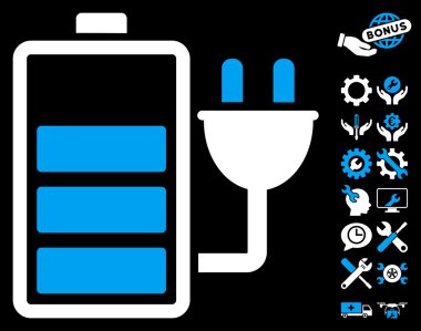 Araçlar Bonusu ile Pil Vektör Simgesini Şarj Edin
