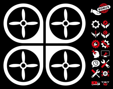 Araçlar Bonus ile Nanocopter Vektör Simgesi