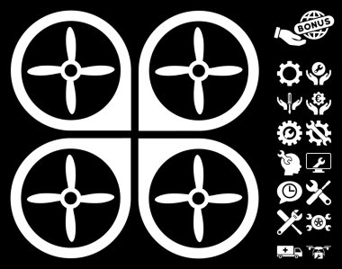 Araçlar Bonus ile Nanocopter Vektör Simgesi