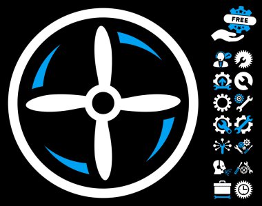 Araçlar bonus ile Drone Vida Rotasyon Vektör Simgesi