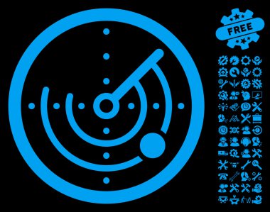 Araçlar bonus ile Radar Vektör Simgesi