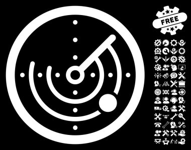 Araçlar bonus ile Radar Vektör Simgesi