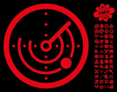 Araçlar bonus ile Radar Vektör Simgesi