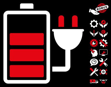 Araçlar Bonusu ile Pil Vektör Simgesini Şarj Edin