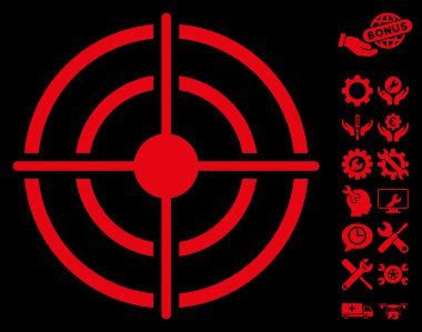 Araçlar Bonus ile Hedef Vektör Simgesi