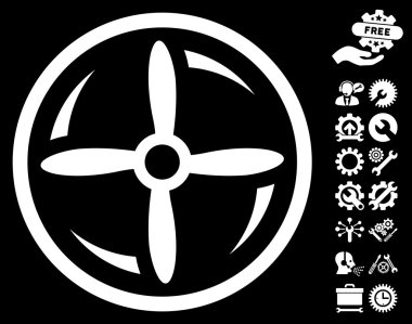 Araçlar bonus ile Drone Vida Rotasyon Vektör Simgesi