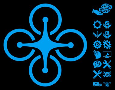 Airdrone Vector Icon With Tools Bonus