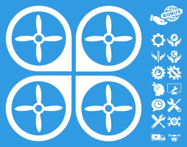 Araçlar Bonus ile Nanocopter Vektör Simgesi