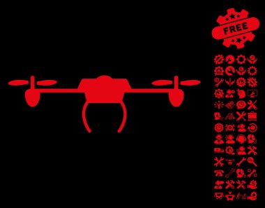 Araçlar bonus ile Drone Vektör Simgesi