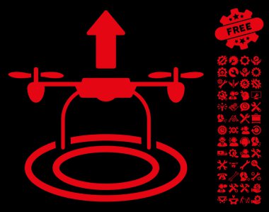 Araçlar Bonusu ile Drone Vektör Simgesini Başlat