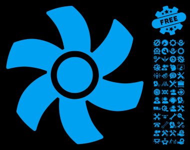 Araçlar Bonus ile Rotor Vektör Simgesi