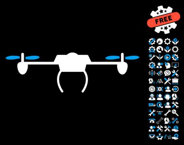 Araçlar bonus ile Drone Vektör Simgesi
