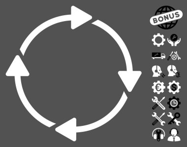 Araçlar bonusu ile Döndürme Vektör Simgesi