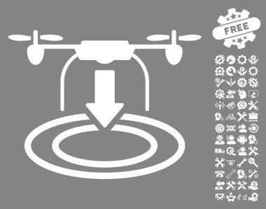 Araçlar bonus ile Drone Iniş Vektör Simgesi