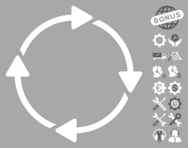 Araçlar bonusu ile Döndürme Vektör Simgesi