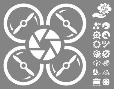 Araçlar bonus ile Shutter Drone Vektör Simgesi