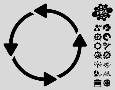 Döndürme Ccw Vektör Simgesi Araçlar Bonus ile