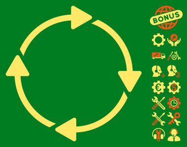 Araçlar bonusu ile Döndürme Vektör Simgesi