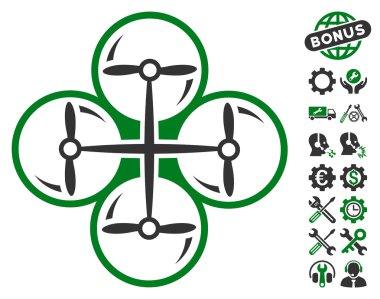 Drone Vidalar Vektör Simgesi Araçları Bonus ile