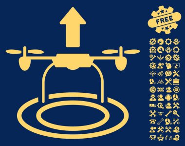 Araçlar Bonusu ile Drone Vektör Simgesini Başlat