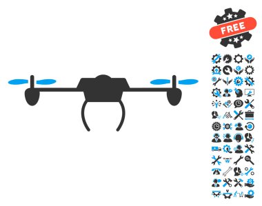 Araçlar bonus ile Drone Vektör Simgesi