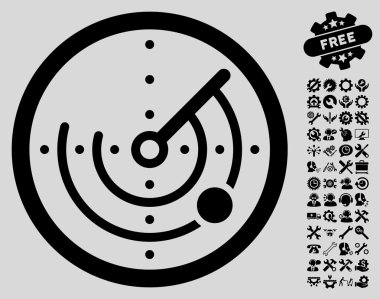 Araçlar bonus ile Radar Vektör Simgesi