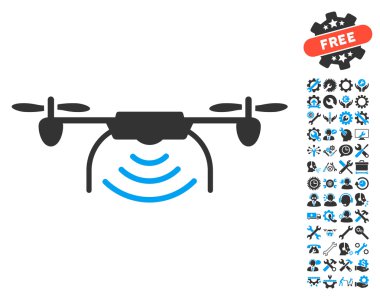 Radyo Verici Airdrone Vektör Simgesi Araçları Bonus ile