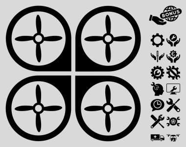 Araçlar Bonus ile Nanocopter Vektör Simgesi