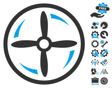 Araçlar bonus ile Drone Vida Rotasyon Vektör Simgesi