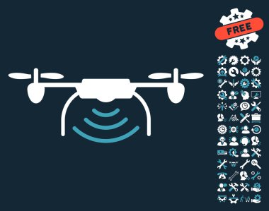 Radyo Verici Airdrone Vektör Simgesi Araçları Bonus ile