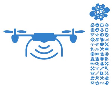 Radyo Verici Airdrone Vektör Simgesi Araçları Bonus ile