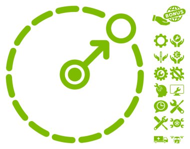 Araçlar bonus ile Yuvarlak Alan Kenarlığı Vektör Simgesi