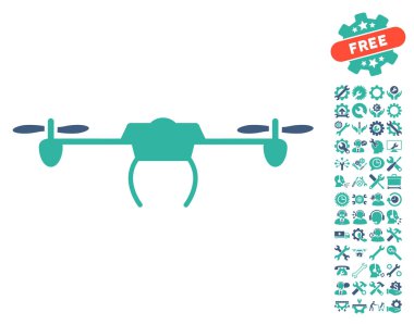 Araçlar bonus ile Drone Vektör Simgesi