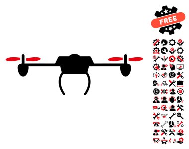 Araçlar bonus ile Drone Vektör Simgesi