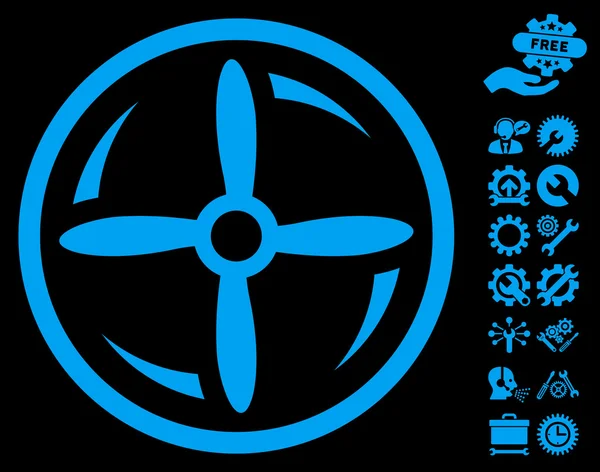 Araçlar bonus ile Drone Vida Rotasyon Vektör Simgesi